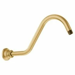Budget ❤️ Moen Waterhill Rainfall Shower Arm and Flange Kit in Brushed Gold ❤️