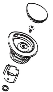 New 🥰 Moen Chateau® TEAR DROP Handle KNOB Kit White / Gold 😉