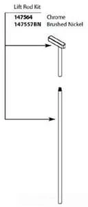 New 🧨 Moen Lift Rod Kit Polished Chrome ✔️