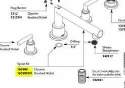 Outlet 😉 Moen Arris® Roman Tub Diverter Spout Replacement Kit in Brushed Nickel 🎁