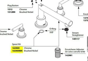 Outlet 😉 Moen Arris® Roman Tub Diverter Spout Replacement Kit in Brushed Nickel 🎁 1 Outlet 😉 Moen Arris® Roman Tub Diverter Spout Replacement Kit in Brushed Nickel 🎁