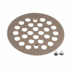 Budget 👍 Moen Kingsley™ 4- 1/4 in. Round Shower Drain Cover with Screw Oil Rubbed Bronze 🛒