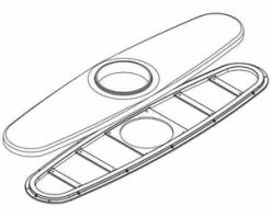 Discount 🎉 Moen Escutcheon Kit for CA87020BRB Single-Handle High Arc Pull-Down Kitchen Faucet in Mediterranean Bronze ✔️