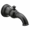 Promo 😉 Moen Weymouth® 1/2 in. CC Metal Tub Spout in Matte Black ⭐