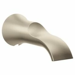 New 🔥 Moen Doux™ 1/2 in. Slip Fit x CC Metal Tub Spout in Brushed Nickel 🌟